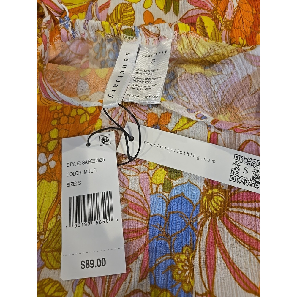 Sanctuary 299256 Fresh Cuts Beach Dress Size Small Cover Up Cruise (C-17) - Picture 2 of 5